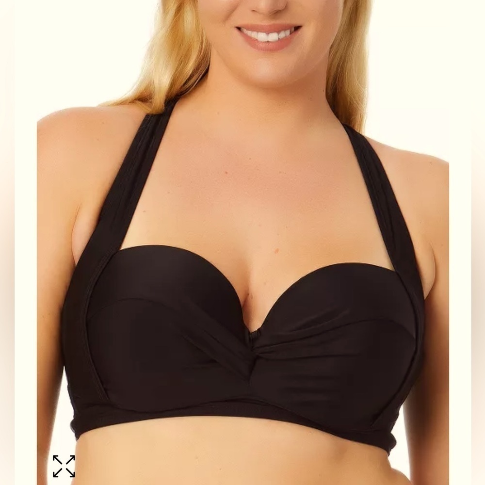 California Waves Plus Size Molded Cup Bikini Top, Created for Macy's Sz 16/18